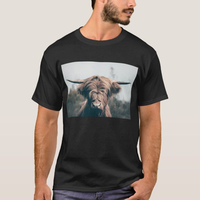 Hochlandkuhportrait T-Shirt (Vorderseite)