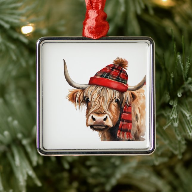 Hochlandkuhschmuck Ornament Aus Metall (Baum)