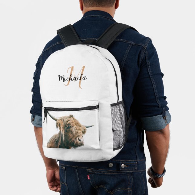 Hochlandportrait individuelle Name Bedruckter Rucksack (Insitu (Modell))