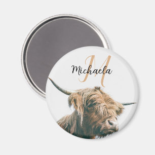 Hochlandportrait individuelle Name Magnet