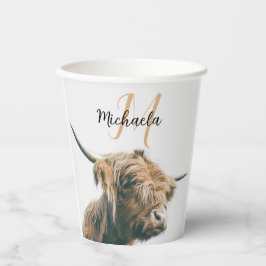 Hochlandportrait individuelle Name Pappbecher