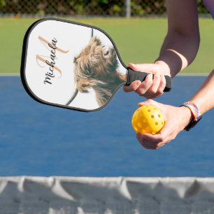 Hochlandportrait individuelle Name Pickleball Schläger