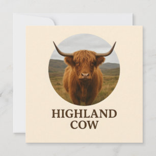 Hochlandrind-Porträtposter mit "Highland Cow" 