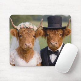 Hochlandrinder-Hochzeit Mousepad