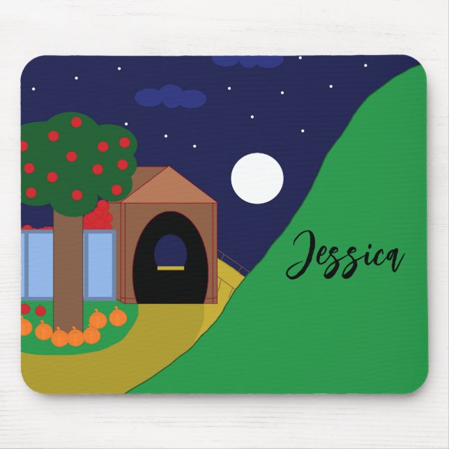 Hochmond mit Apfelbaum und Berg: Mousepad (Vorne)