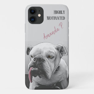Hochmotivierter Bulldog mit rosa Zunge Case-Mate iPhone Hülle