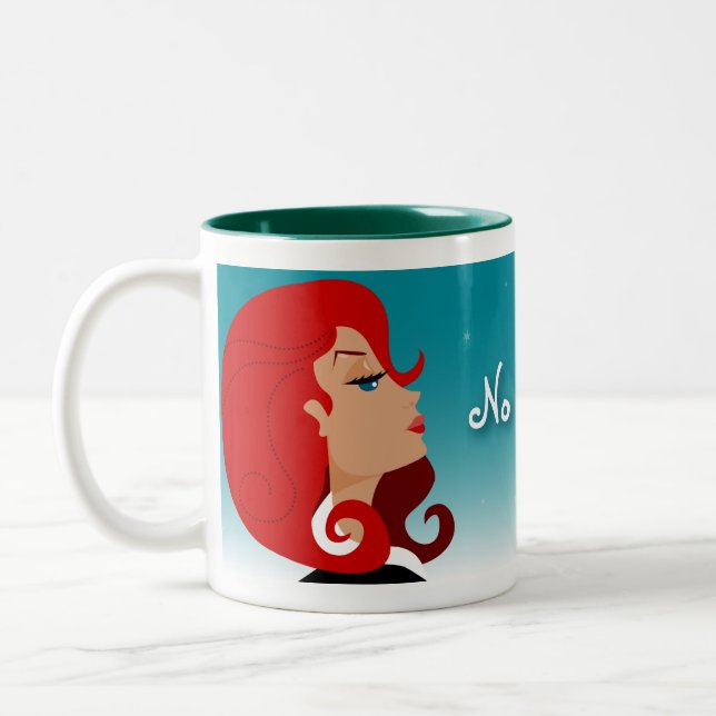 Hochnäsige Dame Zweifarbige Tasse (Links)