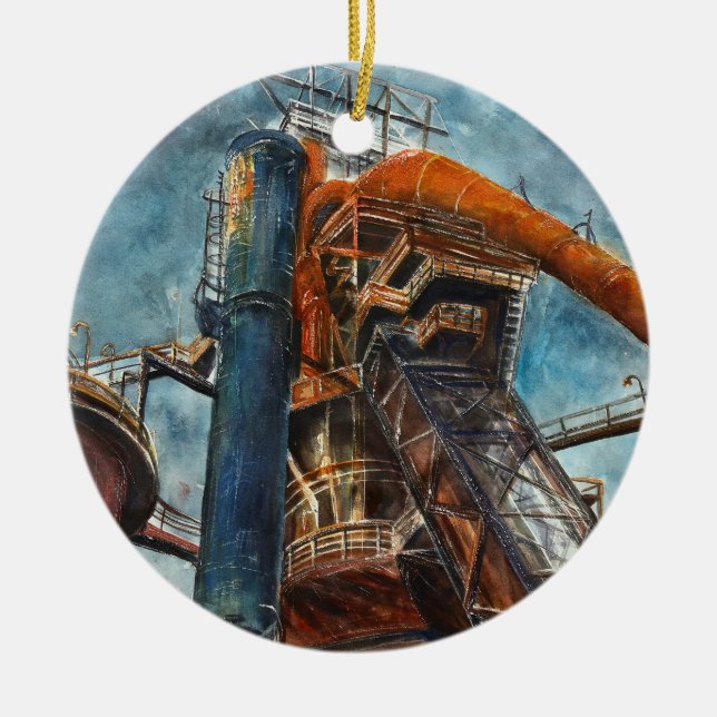 Hochofenverzierung Keramik Ornament (Vorne)