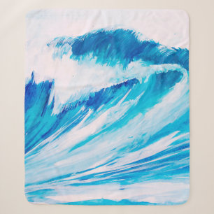 Hochozeanwellen im Wasser, blumarinfarbig Sherpadecke