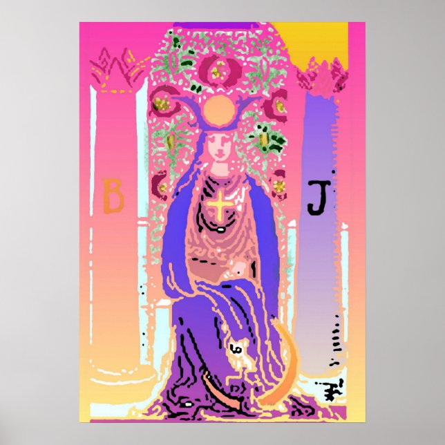 Hochpriester Lila rosa Tarot-Poster Poster (Vorne)