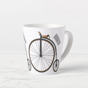 Hochrad Fahrrad Cartoon-Illustration Milchtasse