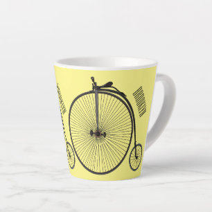 Hochrad Fahrrad Cartoon-Illustration Milchtasse