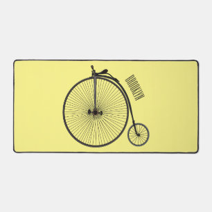 Hochrad Fahrrad Cartoon-Illustration Schreibtischunterlage