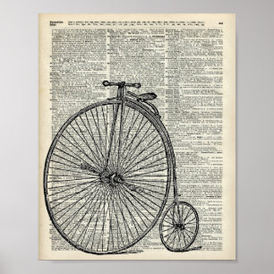 Hochrad-Fahrrad Poster