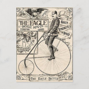 Hochrad Oldtimer-Victorian-Fahrrad-Werbung Postkarte