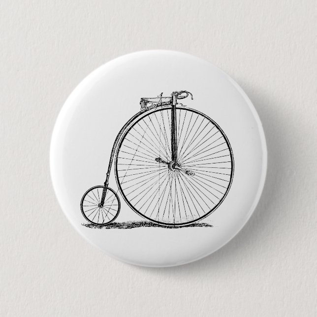 Hochräder Fahrrad Penny Farthing Button (Vorderseite)