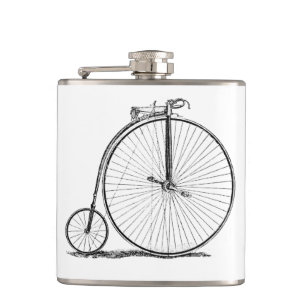 Hochrädriges Fahrrad Penny Farthing Flachmann