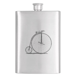 Hochrädriges Fahrrad Penny Farthing Flachmann
