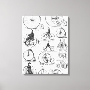Hochrädriges Fahrrad Penny Farthing Leinwanddruck