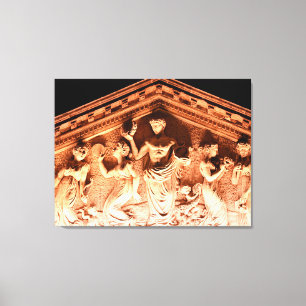 Hochrelief-Skulptur am Teatro Delgollado, Mexiko Leinwanddruck