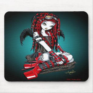 "Hochroter" roter TätowierungCyber Goth Engel Mousepad
