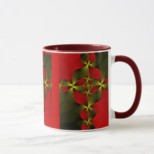 Hochrotes Folien-Kreuz Tasse