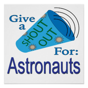 Hochrufe für Astronauten Poster