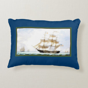 Hochschiff Navy Blue Nautical Vintag Dekokissen