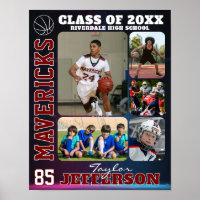 Hochschul-Basketball-Team-Sportfoto-Collage