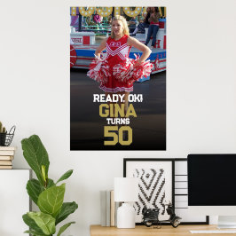 Hochschule oder Uni Cheerleader Birthday Poster