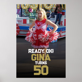 Hochschule oder Uni Cheerleader Birthday Poster