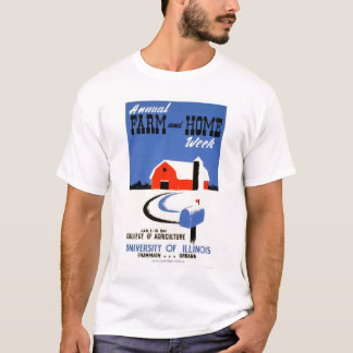 Hochschulillinois-Bauernhof WPA 1941 T-Shirt