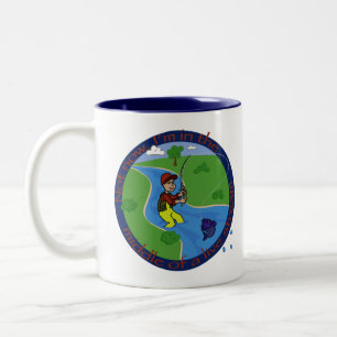 Hochseefischen Zwei-Tone-Kaffee-Tasse Zweifarbige Tasse