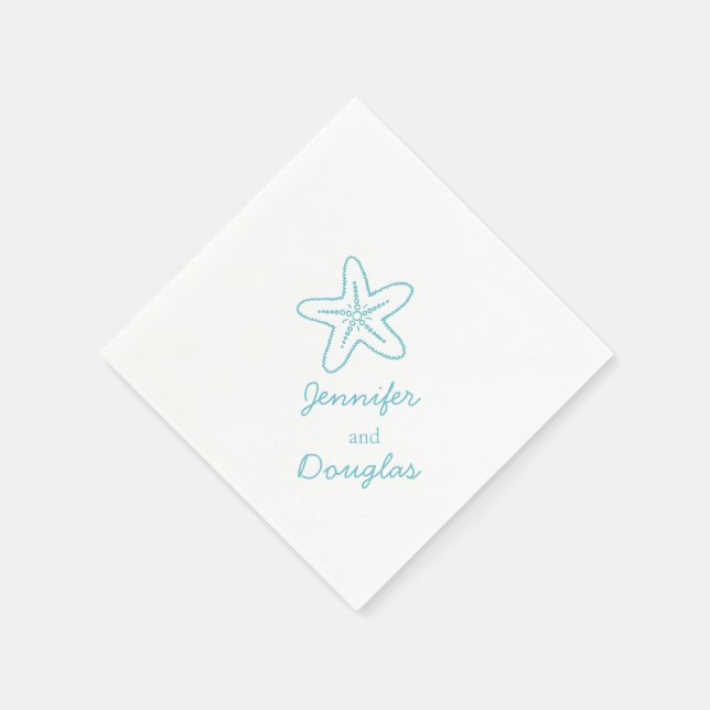 Hochseestar Aqua Blue Paper Serviette (Ecke)