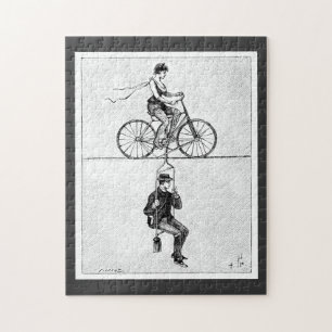 Hochseil-Fahrrad - Vintage-Zirkusradfahren