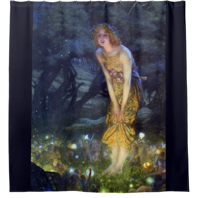 Hochsommer Eve durch Edward Robert Hughes Duschvorhang (Vorderseite)