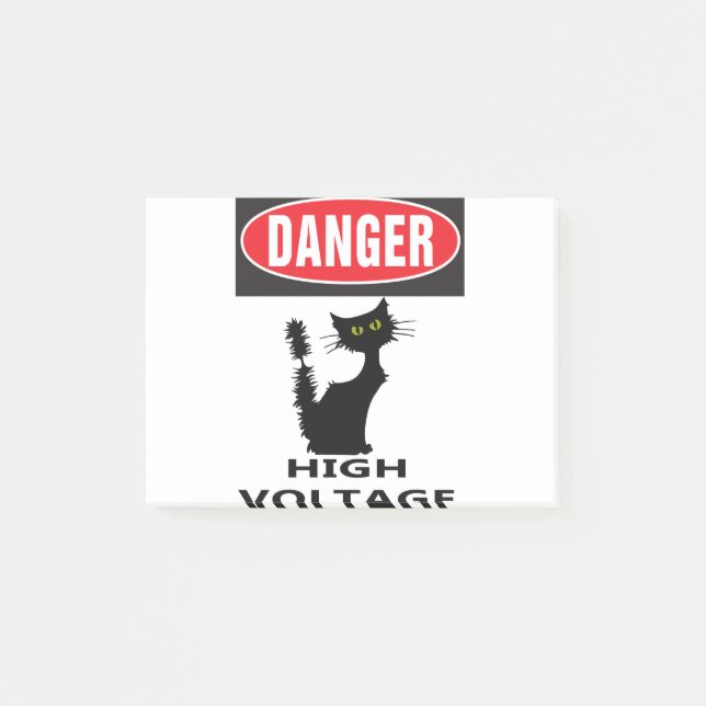 HOCHSPANNUNGCAT POST-IT KLEBEZETTEL (Vorderseite)