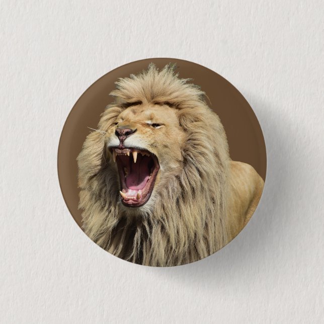 Hochspannungs-Löwe Button (Vorderseite)