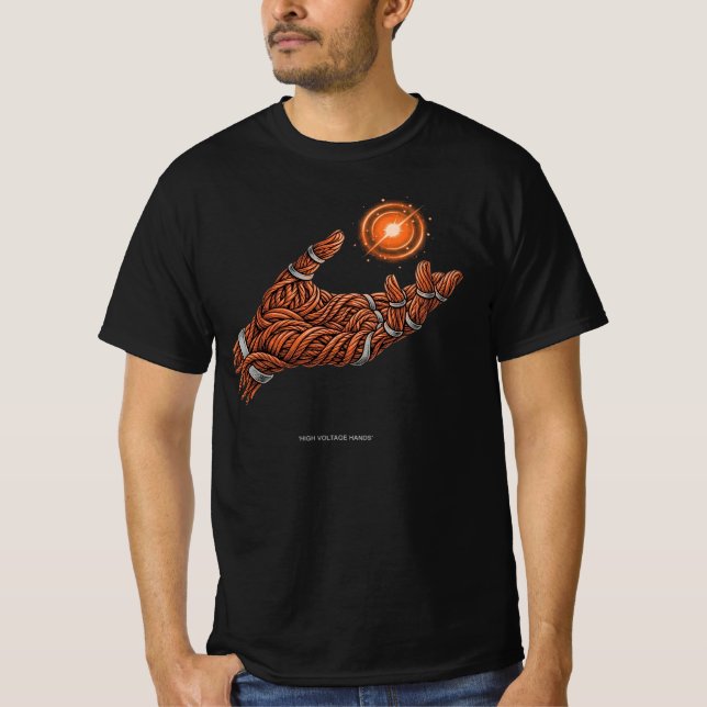 Hochspannungshände Elektriker-Shirt T-Shirt (Vorderseite)