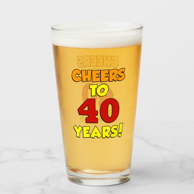Höchst 40 Jahre farbiges Glas (Vorne (Gefüllt))