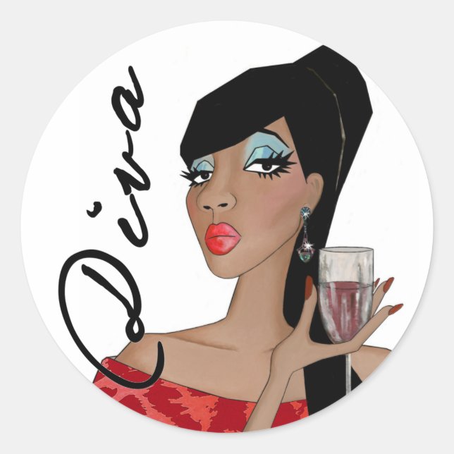 Höchst Fabulous Diva Aufkleber (Vorderseite)