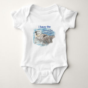 Höchste beste Mama je Spaß Zitat & Otter Baby Strampler