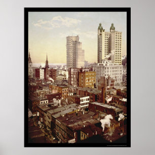 Höchste Gebäude New York City 1901 Poster