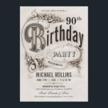 Höchste Vintage Geburtstagsparty Einladungen<br><div class="desc">Höchste Vintage Geburtstagsparty Einladungen. Meilenstein Geburtstagseinladungen. Elegante Retro-Einladungen,  stilvoll und unterhaltsam. Typografie,  von Hand gezeichnet,  Ätzen,  Gravur klassischen Stil.</div>