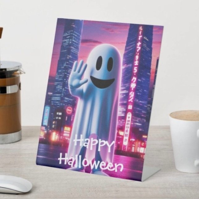 Höchste Wave & Urban Lights Sockelschild (D: 8" x 10" display with 3" pedestal base. Available in 4 sizes Made of 1/16" white plastic.
)
