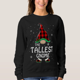 Höchster Gnom Buffalo Plaid passende Familienweihn Sweatshirt