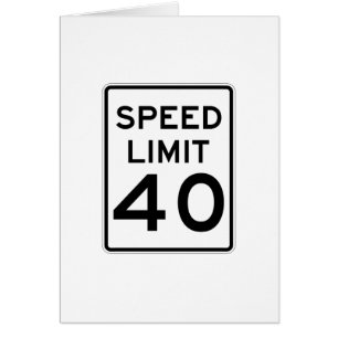 Höchstgeschwindigkeit 40 MPH-Zeichen