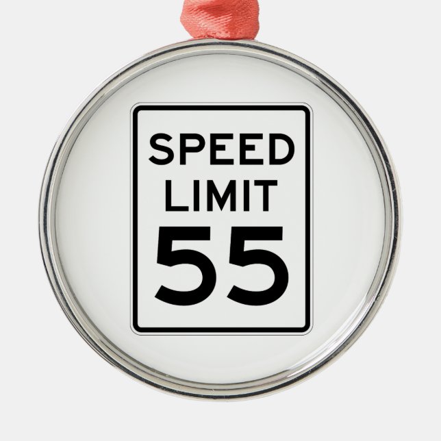 Höchstgeschwindigkeit 55 MPH-Zeichen Ornament Aus Metall (Vorne)