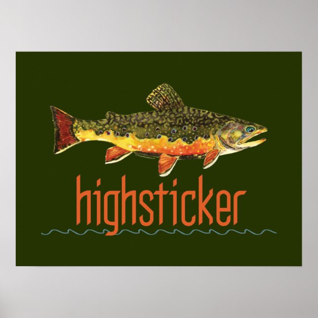 Hochsticker für die Fischerei Poster (Vorne)