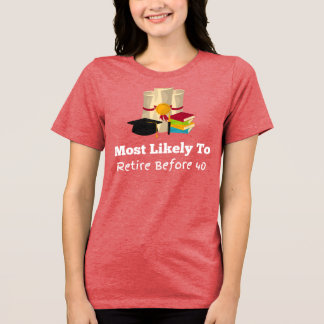Höchstwahrscheinlich in Rente gehen lustige Abschl Tri-Blend Shirt